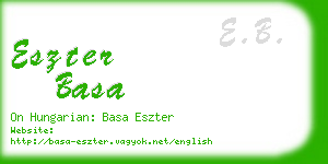 eszter basa business card